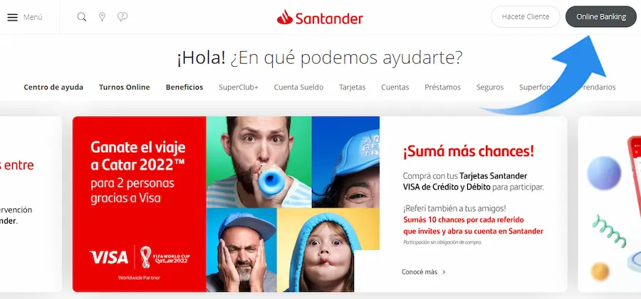Acceder a online banking Santander